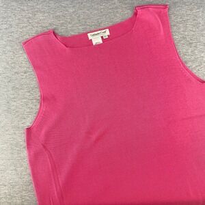Coldwater Creek Pink Silk Cotton Shell Layering Sleeveless Tank XL